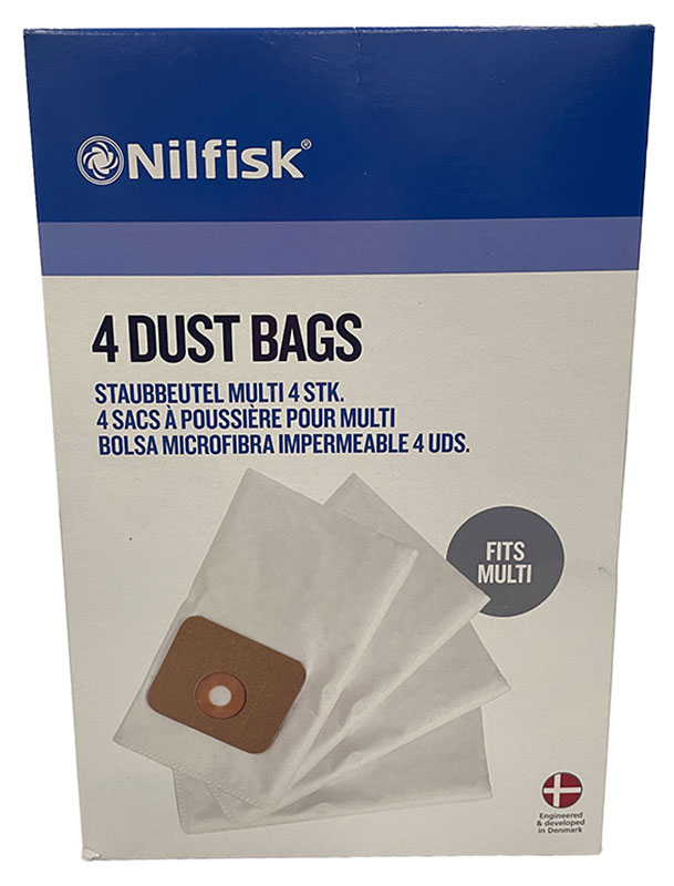 Nilfisk Multi 20 Vacuum Cleaner Bags - 4pk (107402336)