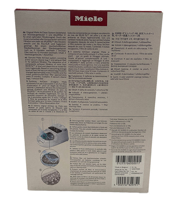 Miele TU HyClean Pure Synthetic Vacuum Cleaner Dust Bags - 4pk (12557060)