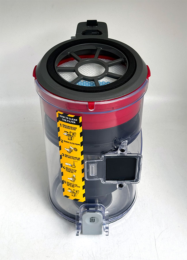 Hoover OnePower Stick Vac F18OPSV22J2, F18OPSV22A2, F18OPSV22A2 Dust Bin Assembly with Filter (205167010)