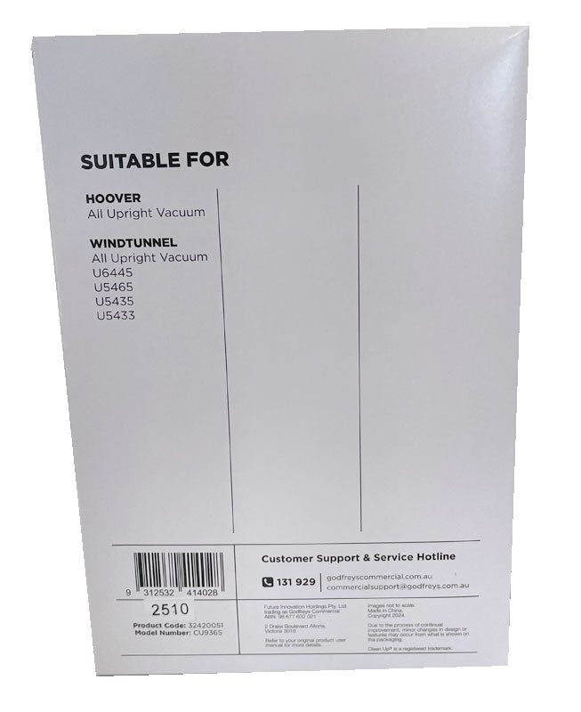 Clean Up CU936S Synthetic Vacuum Cleaner Bags (32420051)