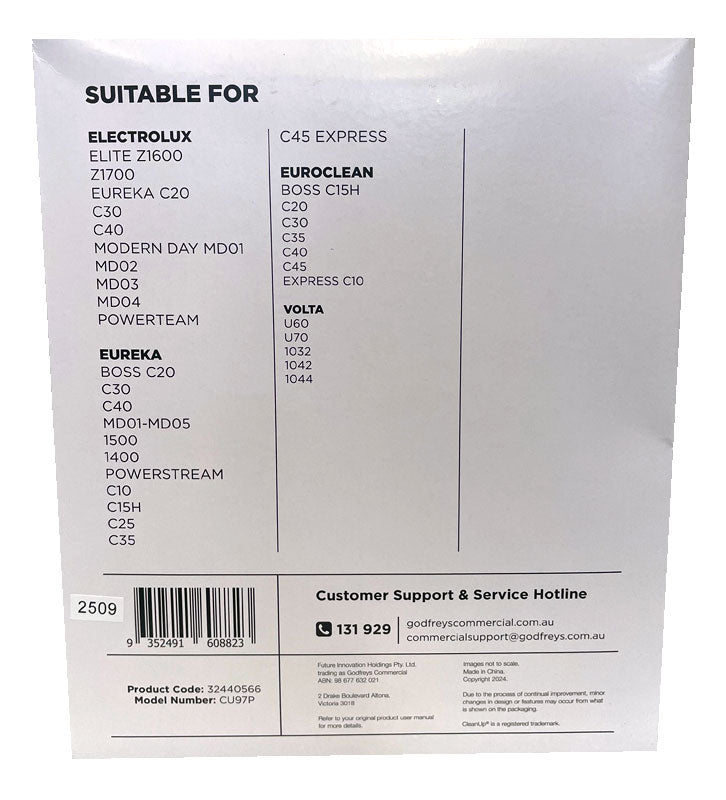 Clean Up CU97P Paper Vacuum Cleaner Bags - 5pk (32440566)