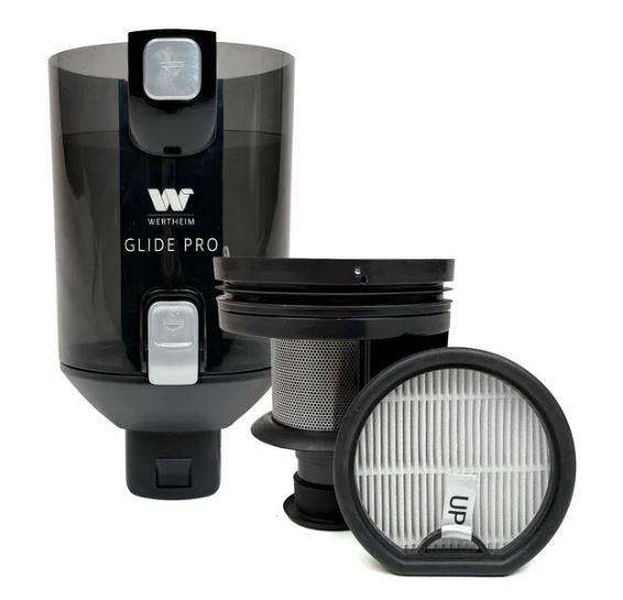 Wertheim WG-701 Glide Pro 2-in-1 Hard Floor Cleaner and Washer Dust Bin with Filter (33158700)