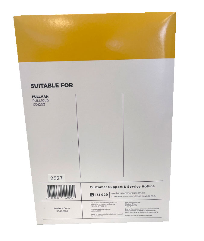 Pullman CD1203 and PULL10LD Reusable Cloth Vacuum Cleaner Dust Bag (33400189)