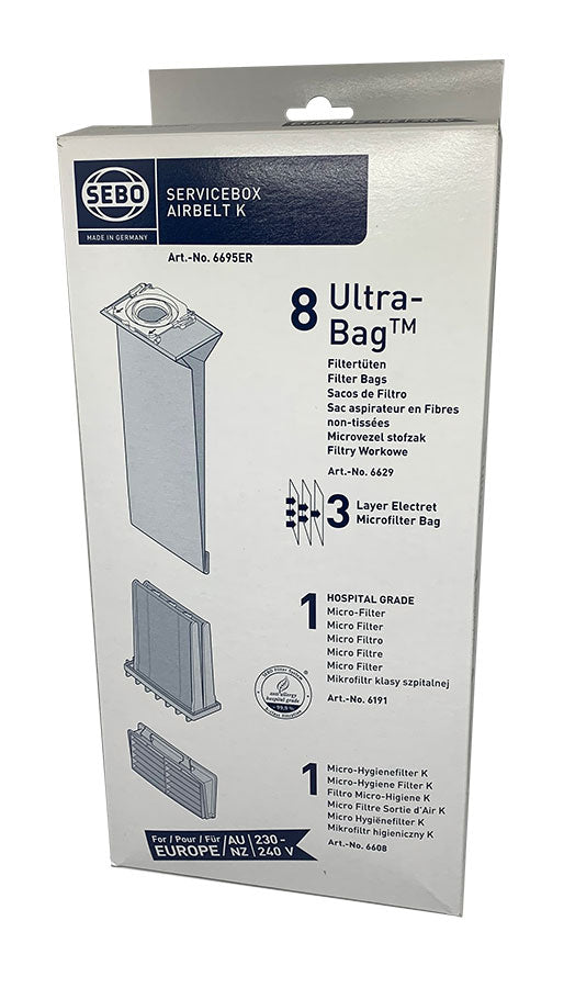 Sebo Airbelt K Series Vacuum Cleaner Bags and Filters Service Kit (6695ER)