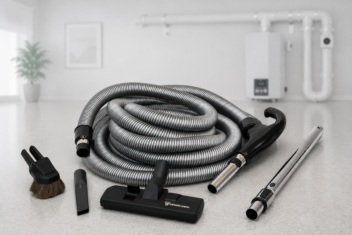 12 Metre SWITCH HOSE and Accessories Kit for Ducted/Central Vacuum (KITD12S)