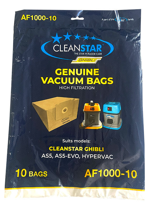 Pullman AS5 and Cleanstar Hypervac Commercial Vacuum Cleaner Bags -10pk (AF1000-10)