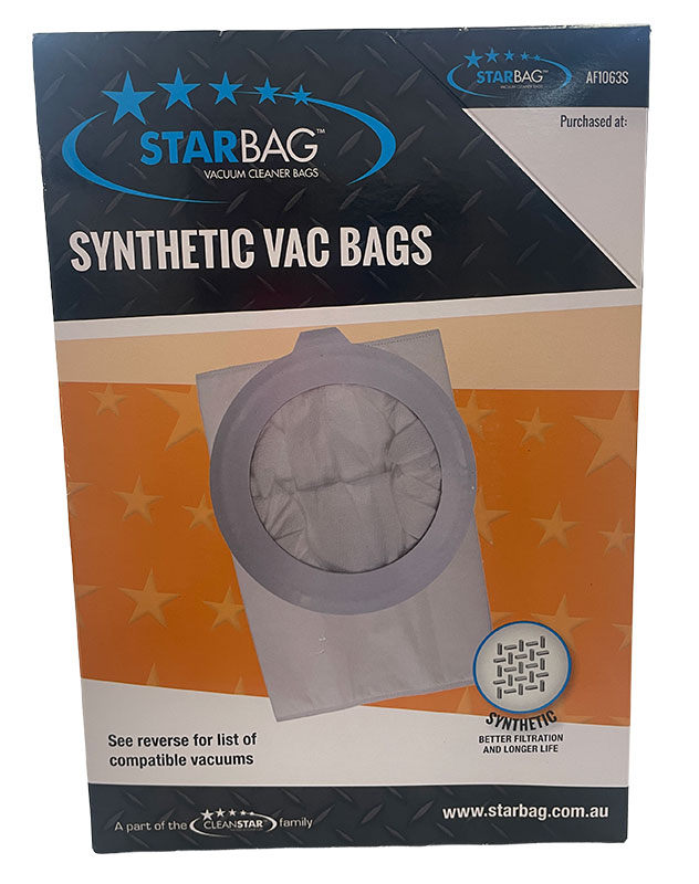 Nilfisk GD5, GD10, Janitor JV500, Pullman PV500 Synthetic Vacuum Cleaner Bags - 5pk (AF1063S)