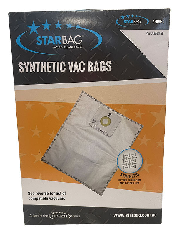 Cleanstar Platinum V436 Synthetic Vacuum Cleaner Bags - 5pk (AF1098S)