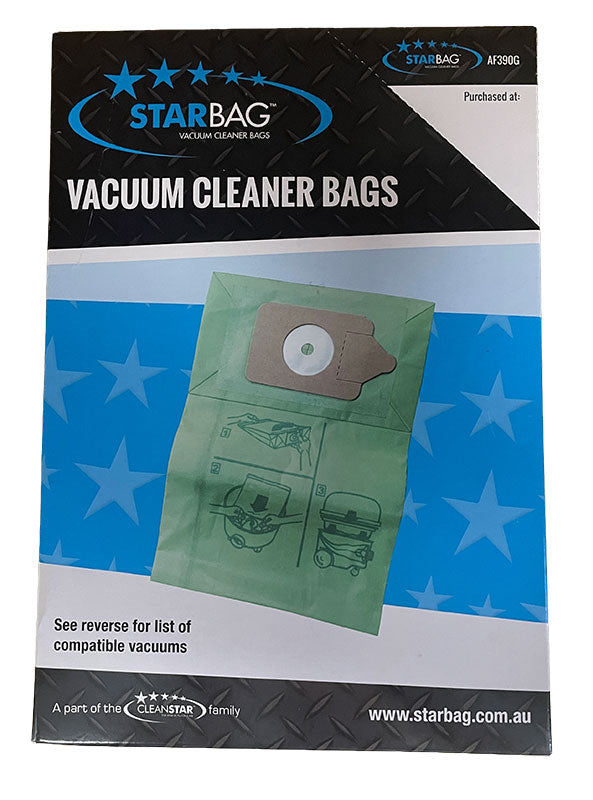Numatic Henry, Hetty & Charles Green Vacuum Cleaner Bags -10pk (AF390G)