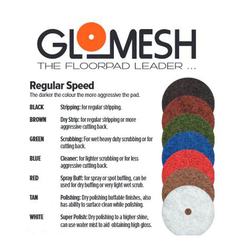 Glomesh 400mm White Extra Fine Regular Speed Polisher Pads - 5 Pack (TK400WHT)