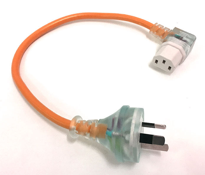 Orange Short IEC Power Lead for Ghibli T1v3 Backpack (T1v3-IEC-OR)