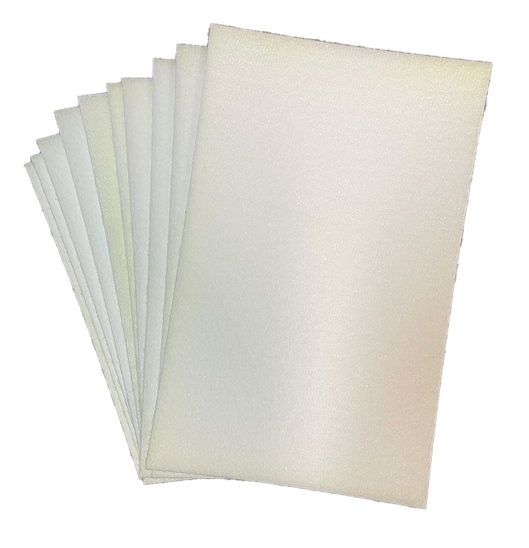 MotorScrubber SHOCK Low Profile Oscillating Floor Cleaner White Melamine Pads - 10 pack (011-0075-10)