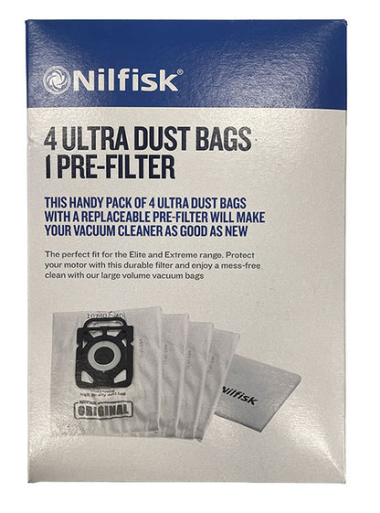 Nilfisk Elite, Extreme and King Series Vacuum Cleaner Bags - 4pk (107407940)