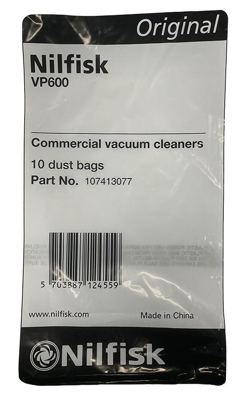 Nilfisk VP600 Paper Vacuum Cleaner Bags - 10 Pk (107413077)