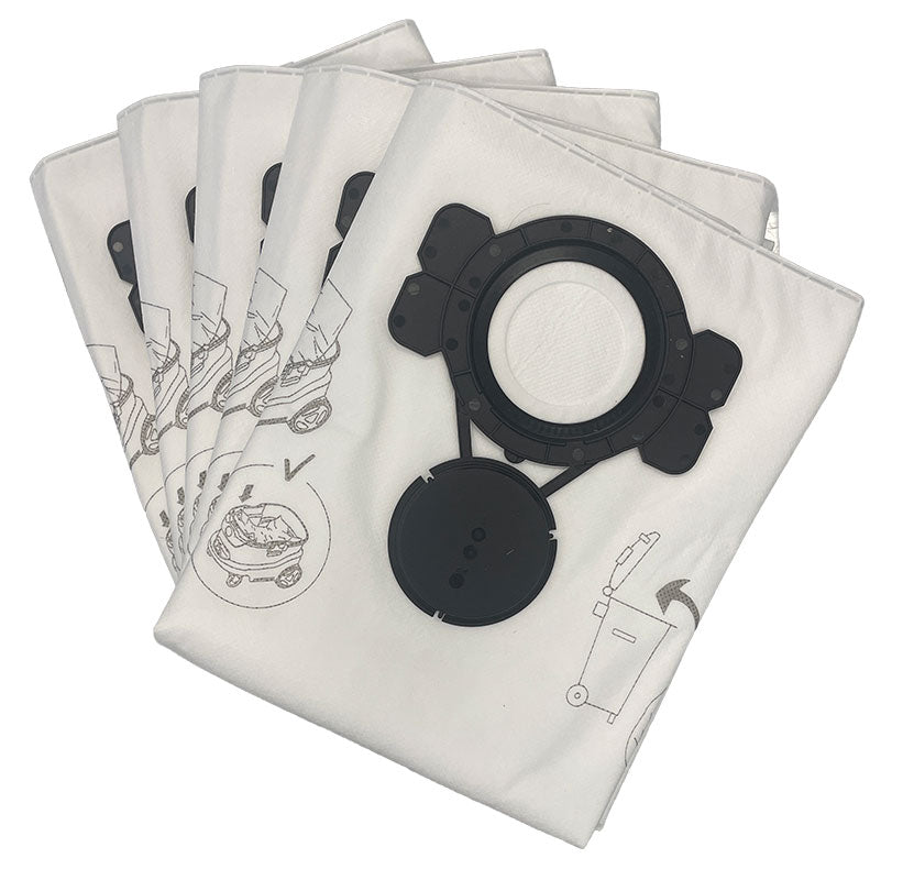 Nilfisk VHS40, VHS42, Attix 33, Attix 44 Vacuum Cleaner Fleece Filter Dust Bags - 5pk (107419593)