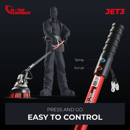 MotorScrubber JET3 Handheld Scrubber with Spray Scrub Technology Starter Kit (MSJET3)#