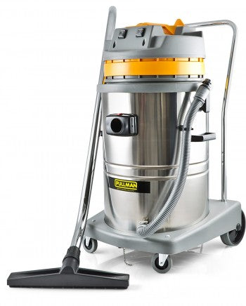 Pullman 60 Litre CB60SS Twin Motor Stainless Steel Wet and Dry Commercial Vacuum Cleaner (11500014)