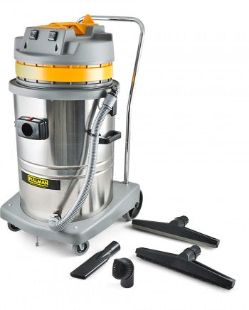 Pullman 60 Litre CB60SS Twin Motor Stainless Steel Wet and Dry Commercial Vacuum Cleaner (11500014)