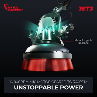 MotorScrubber JET3 Handheld Scrubber with Spray Scrub Technology Starter Kit (MSJET3)#