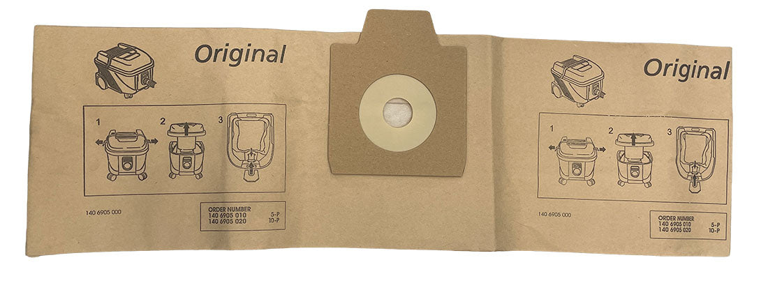 Nilfisk UZ934, GM110, GM130 Vacuum Cleaner Bags - 10pk (1406905020)