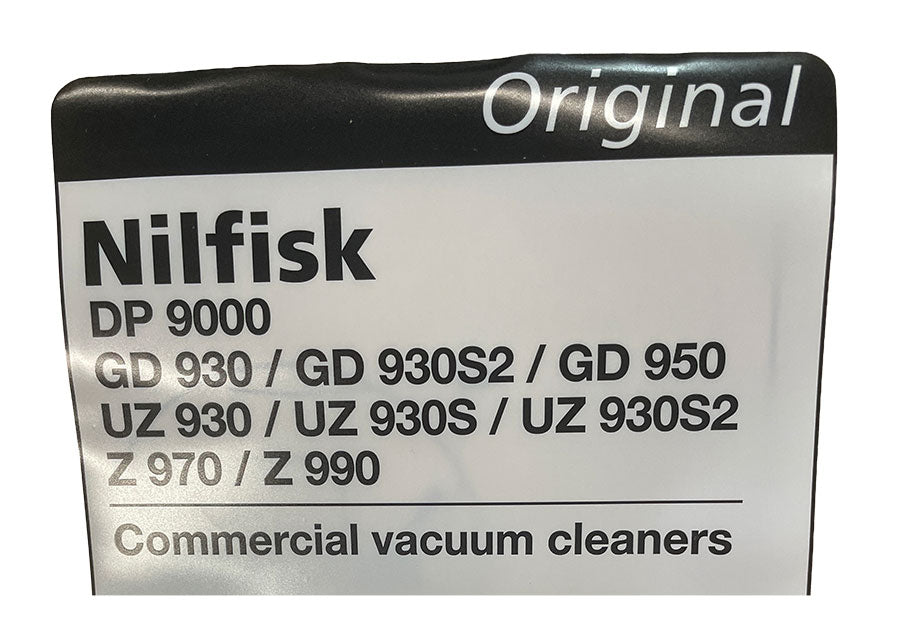 Nilfisk GD930, UZ930, GD950, DP9000, Z970, Z990 Vacuum Cleaner Bags - 10pk (1407015040)