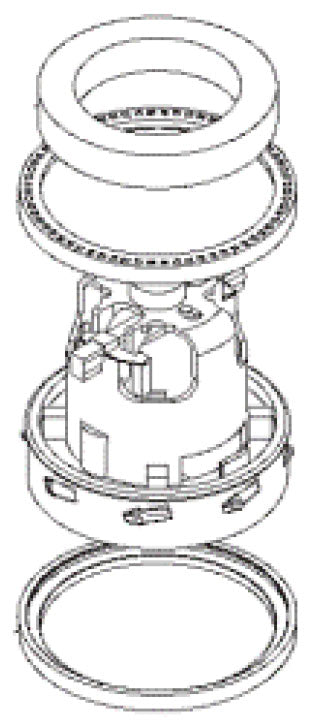 Nilfisk GWD300 Series, Maxxi WD3, WD7 Bypass Vacuum Motor (1408689500)