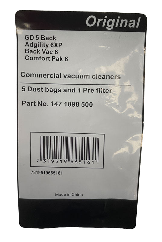 Nilfisk GD5 Vacuum Cleaner Bags - 5pk (1471098500)