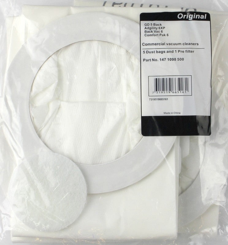 Nilfisk GD5 Vacuum Cleaner Bags - 5pk (1471098500)
