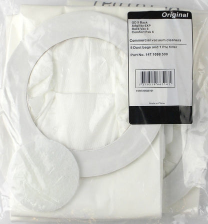 Nilfisk GD5 Vacuum Cleaner Bags - 5pk (1471098500)