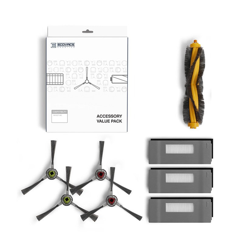 Ecovacs Deebot Ozmo 900 Robotic Vacuum Cleaner Side Brushes, Filters and Main Brush Set (32201644)