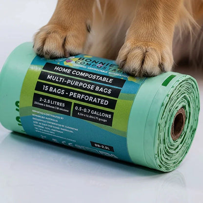 Bonnie Bio 2-2.5L COMPOSTABLE Multi-Purpose/Dog Poop Bags - Carton of 48 Rolls (BB-2.5L-48)#