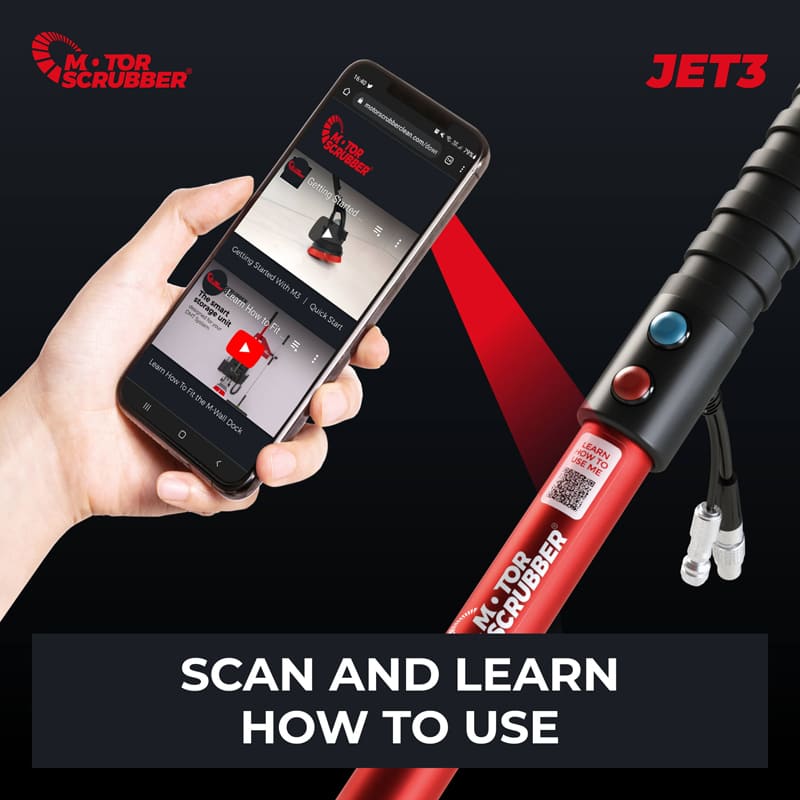 MotorScrubber JET3 Handheld Scrubber with Spray Scrub Technology Starter Kit (MSJET3)#