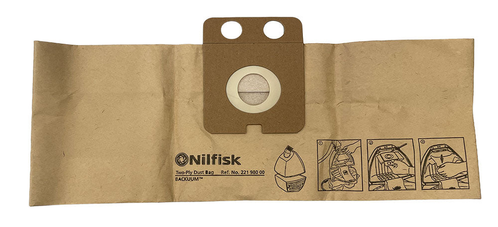 Nilfisk Backuum Vacuum Cleaner Bags - 5pk (22198000)
