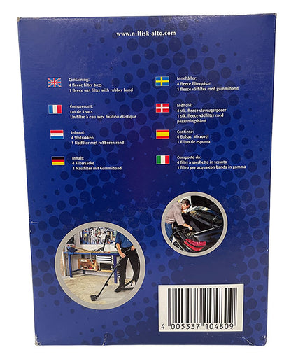 Nilfisk Buddy 15, Buddy 18 Synthetic Dust Bags - 4pk (302002403)