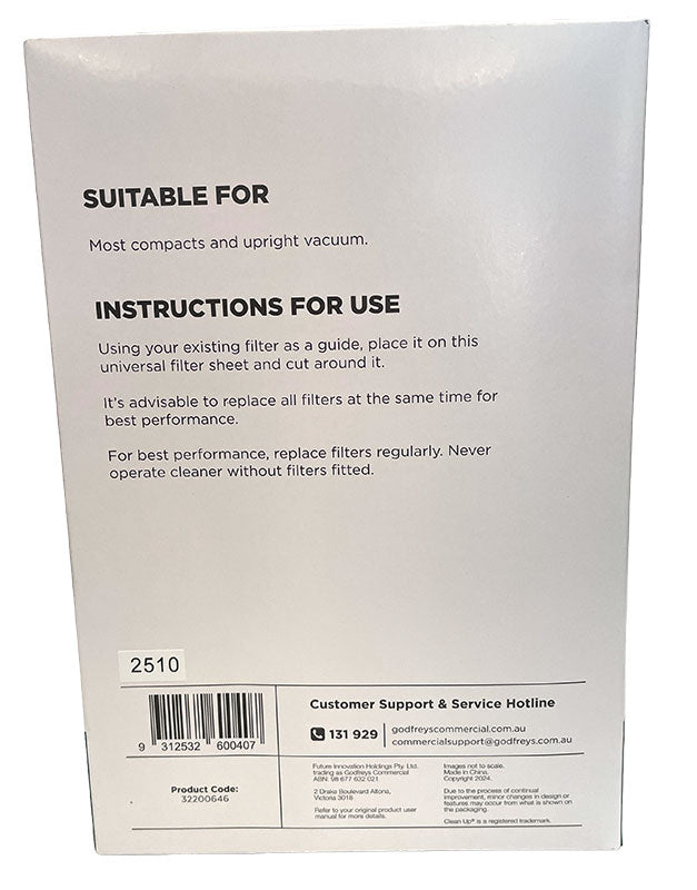 Unifit Universal Vacuum Cleaner Filter Kit (32200646)