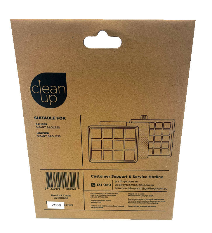 Hoover Smart Bagless 4012, T4012 and Sauber Smart Bagless Vacuum Cleaner HEPA Filter, Exhaust Air Filter and Inlet Foam Filter Set (32200662)