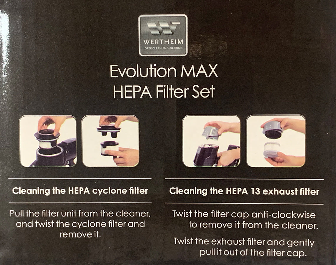 Wertheim Evolution Max W8301 Stick Vacuum HEPA Filter Set (32201839)