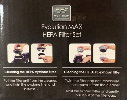 Wertheim Evolution Max W8301 Stick Vacuum HEPA Filter Set (32201839)