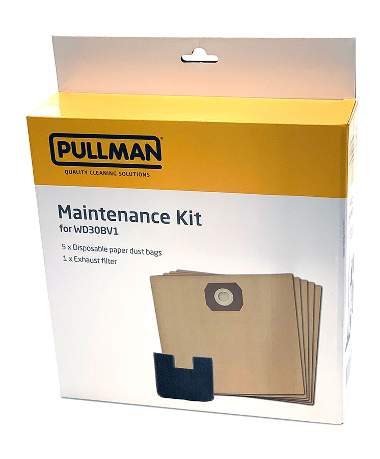 Pullman WD30BV1 30L Wet and Dry Vacuum Cleaner Dust Bags and Filter Maintenance Kit (32440528)