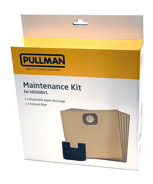 Pullman WD30BV1 30L Wet and Dry Vacuum Cleaner Dust Bags and Filter Maintenance Kit (32440528)