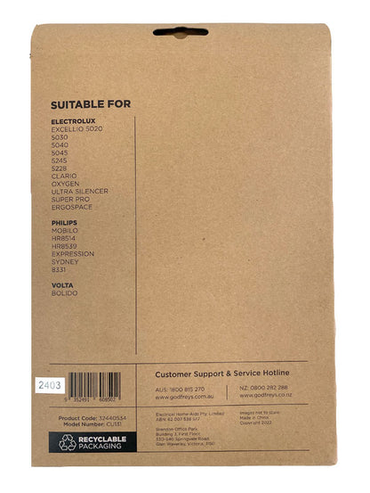 Clean Up CU131 Vacuum Cleaner Bags (32440534)