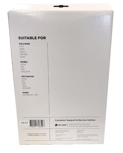 Clean Up CU904S Vacuum Cleaner Bags for Pullman AS10, AS4 and PC4 Version 2 models (32440536)