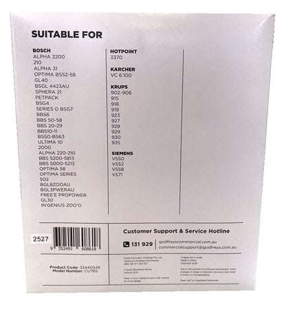 Clean Up CU78S Synthetic Vacuum Cleaner Dust Bags - 5pk (32440545)