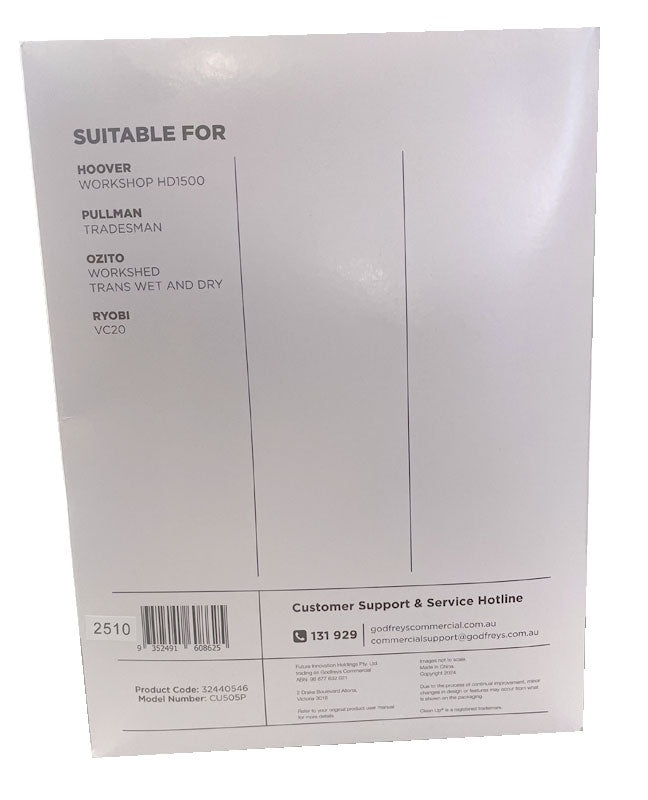 Clean Up CU505 Paper Vacuum Cleaner Bags (32440546)