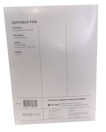 Clean Up CU505 Paper Vacuum Cleaner Bags (32440546)