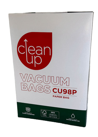 Clean Up CU98P Vacuum Cleaner Dust Bags to suit various Philips, LG, AEG, Nilfisk and Volta Models - 5 pk (32440556)