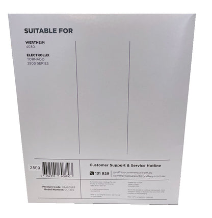 Clean Up CU133S Vacuum Cleaner Bags for Wertheim 4030 Super System and Electrolux Tornado 2800 Series (32440563)