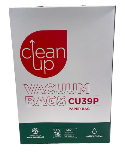 Clean Up CU39P Vacuum Cleaner Bags for Wertheim ET1400, ET1600, ET1700, ET2000, ET2000PH (32440567)