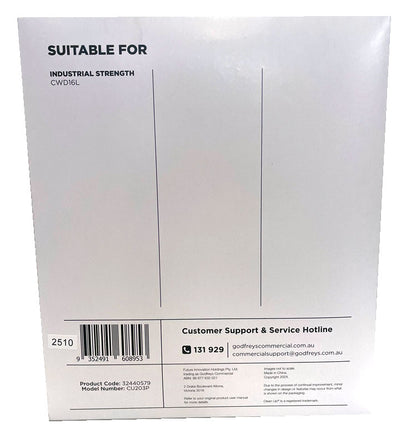 Clean Up CU203 Dust Bags for Industrial Strength CWD16L Vacuum Cleaners - 5pk (32440579)