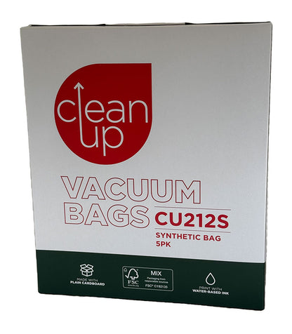 Clean Up CU212S Synthetic Dust Bags for various Hoover Bagged Vacuum Cleaners (32440603)